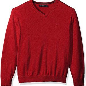 Nautica Men's Long Sleeve Classic V-Neck Sweater